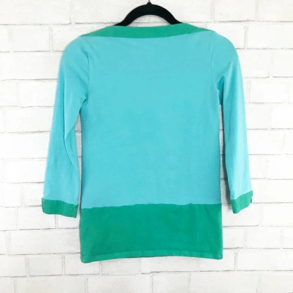 Kate Spade Blue & Green Pullover Shirt, Size XXS - Picture 4 of 8